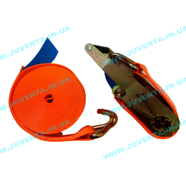 Вантажний стяжний ремінь 50мм, довжина 10м, помаранчевий, LC 2500kg / 5000kg, Craft-50-10 ЗРОБЛЕНО В УКРАЇНІ