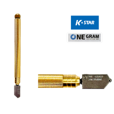 Склоріз масляний "K-Star" з металевою ручкою для скла 3-10мм (широкий ріжучие елемент 138 °), 308W K-STAR (308B) (Південна Корея) 