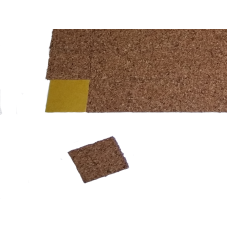 Коркові прокладки 15х15х3мм на клеючій основі (лист - 121шт), ПП15153 ЗРОБЛЕНО В УКРАЇНІ