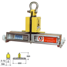 Пінза PZ 3/12R: товщина листа 3 до 12 мм. Вантажопідйомність - до 500 кг RBB Imola (Італія)